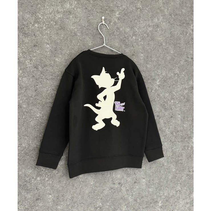 16-8ブラック/B | TOM&JERRY バックプリント裏起毛トレーナー キッズ | ZI-ON