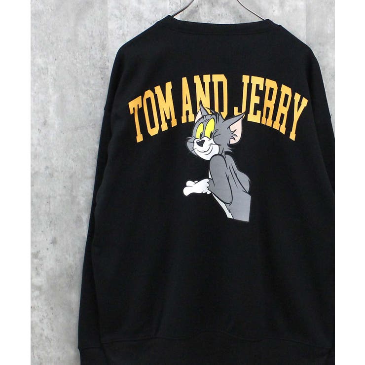 TOM&JERRY 裏起毛バックプリントBIGトレーナー メンズ[品番