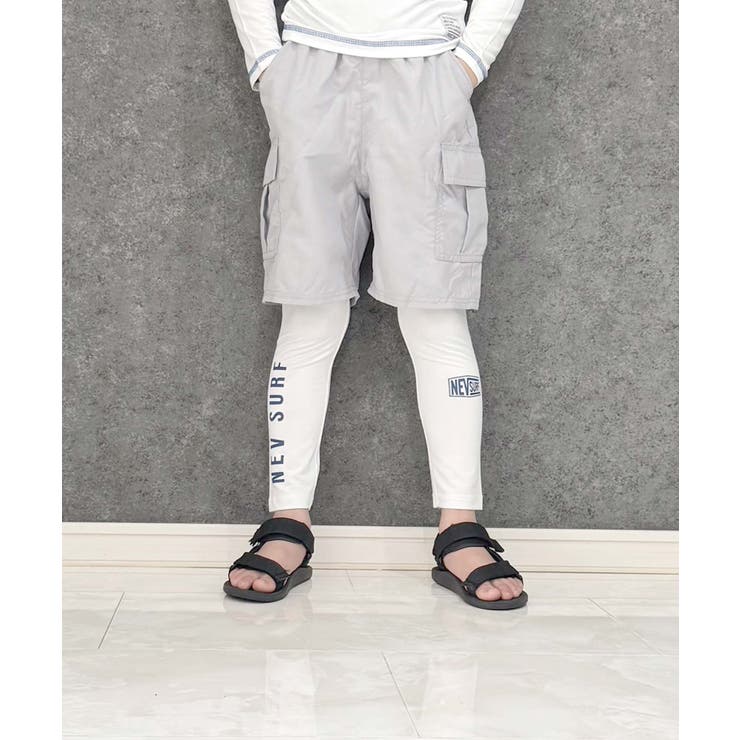 6-1オフホワイト | NEVSURF ラッシュガードレギンスパンツ キッズ | ZI-ON