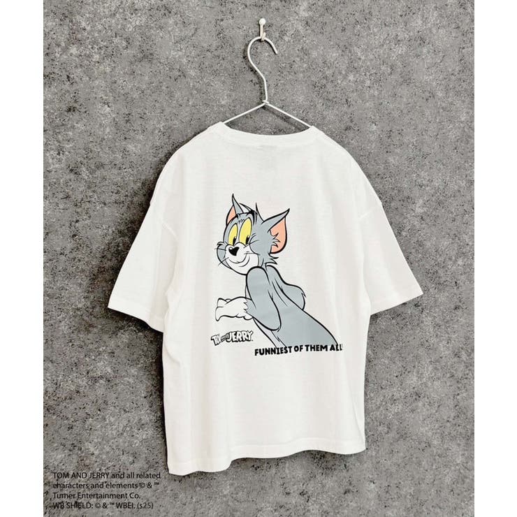 16-13オフホワイト/D | TOM&JERRY オーバーサイズTシャツ キッズ | ZI-ON