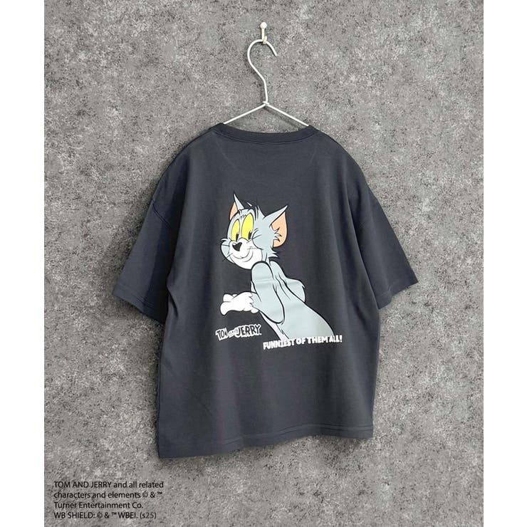 16-15チャコール/D | TOM&JERRY オーバーサイズTシャツ キッズ | ZI-ON