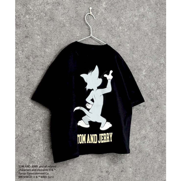16-8ブラック/B | TOM&JERRY オーバーサイズTシャツ キッズ | ZI-ON