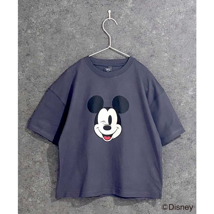 6-5チャコール | MICKEYMOUSE オーバーサイズＴシャツ キッズ | ZI-ON