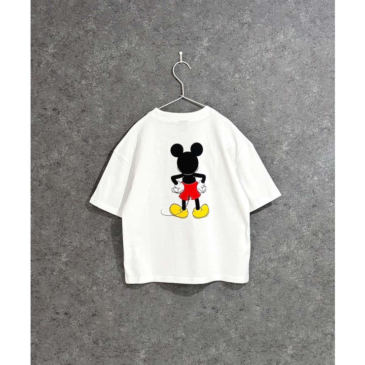 16-13オフホワイト/D | MICKEYMOUSE オーバーサイズＴシャツ キッズ | ZI-ON