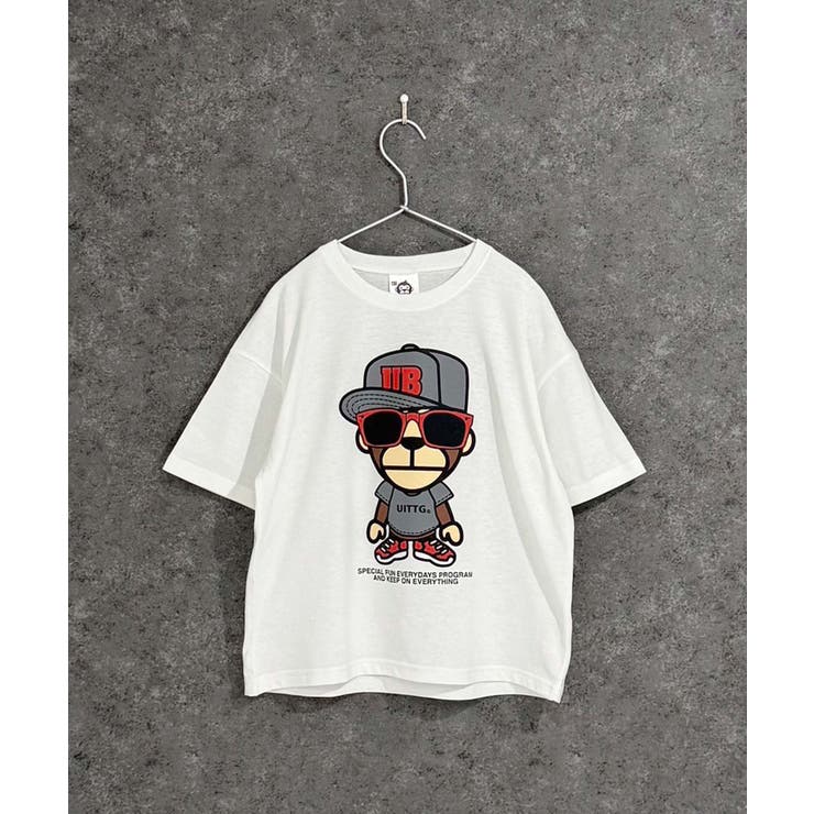 16-9オフホワイト/C | UITTG オーバーサイズTシャツ キッズ | ZI-ON