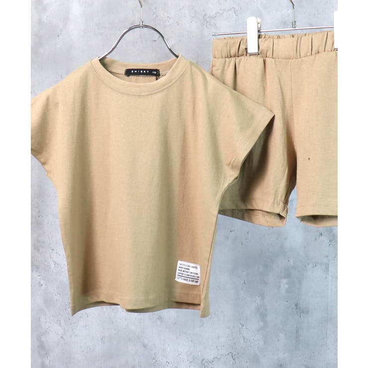 6-2ベージュ | ノースリーブセットアップ 上下セット キッズ | ZI-ON