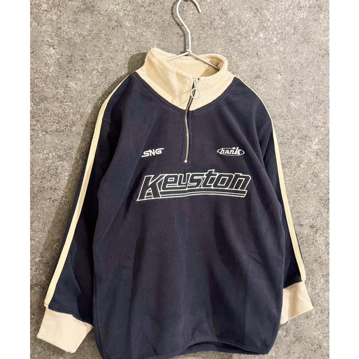 4-2ネイビー | マイクロフリース ハーフジップトレーナー キッズ | ZI-ON