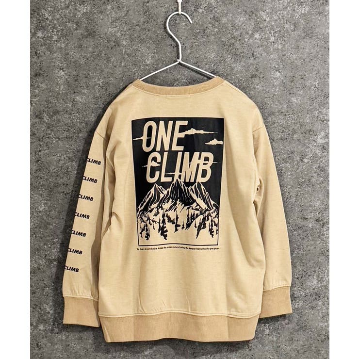 9-8ベージュ/C | ミニ裏毛 マウンテンBIGトレーナー キッズ | ZI-ON