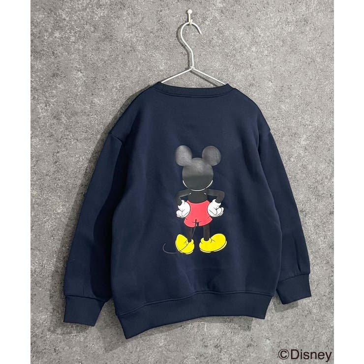 16-15ネイビー/D | MICKEYMOUSE 裏起毛トレーナー キッズ | ZI-ON