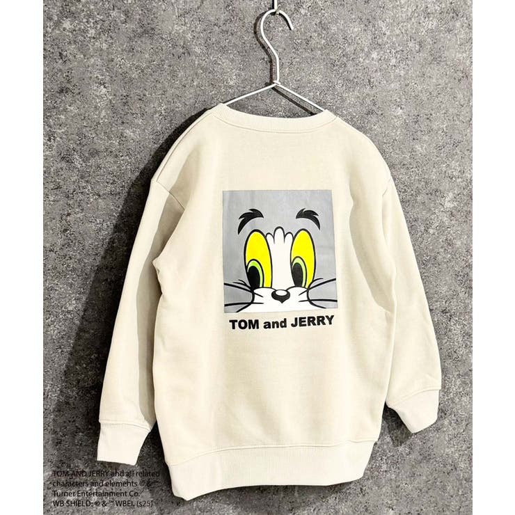 8-5G/ベージュ/B | TOM&JERRY 裏起毛トレーナー キッズ | ZI-ON