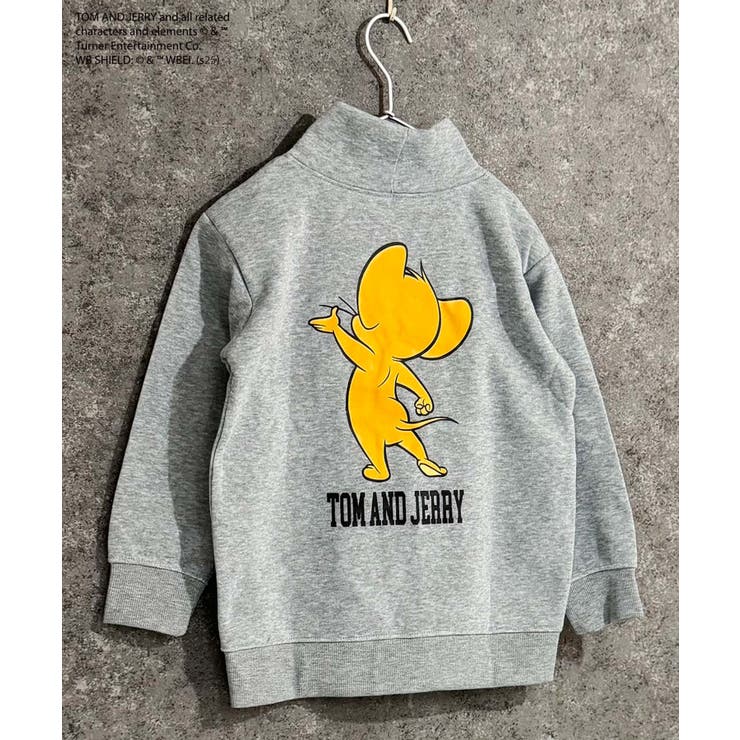 8-2杢グレー/A | TOM&JERRY ハイネック裏起毛トレーナー トムジェリ | ZI-ON