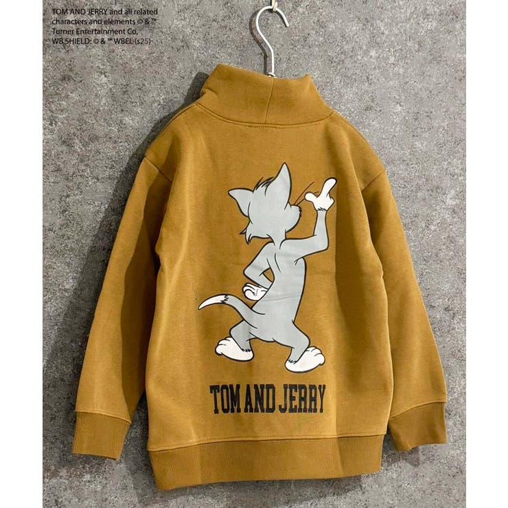 8-6キャメル/B | TOM&JERRY ハイネック裏起毛トレーナー トムジェリ | ZI-ON