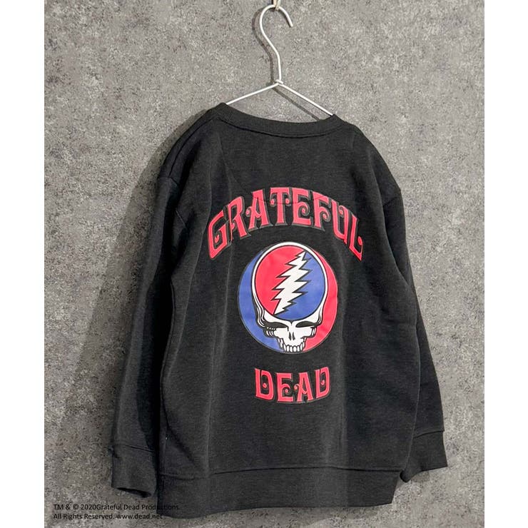 8-8杢チャコール/B | GRATEFULDEAD 裏起毛トレーナー グレイトフルデッド | ZI-ON