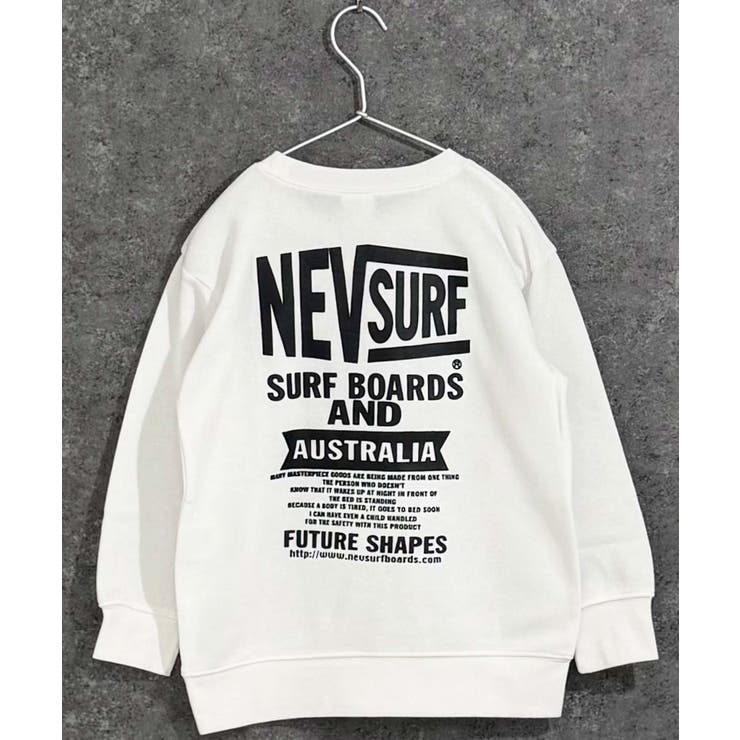 8-5オフホワイト/B | NEVSURF 裏起毛トレーナー キッズ | ZI-ON