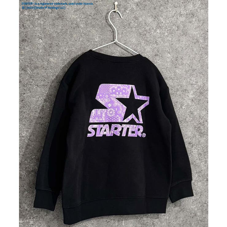 8-8ブラック/B | STARTER 裏起毛トレーナー キッズ | ZI-ON