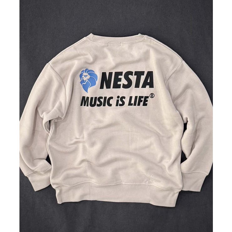 8-1G/ベージュ/A | NESTA 裏起毛トレーナー キッズ | ZI-ON