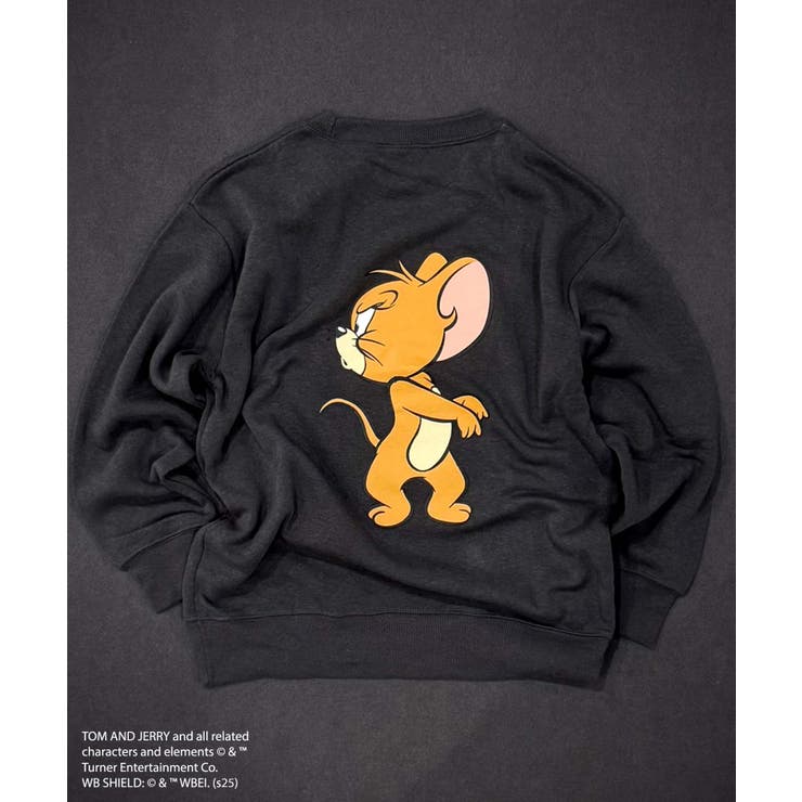 8-8チャコール/B | TOM&JERRY 裏起毛トレーナー キッズ | ZI-ON