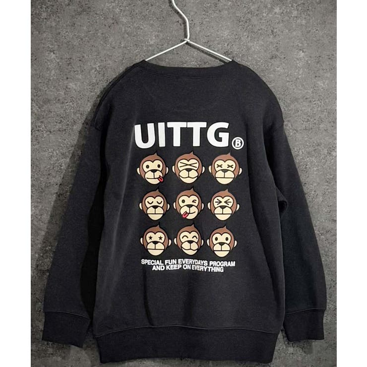 8-7チャコール/B | UITTG ウイッグ 裏起毛トレーナー | ZI-ON