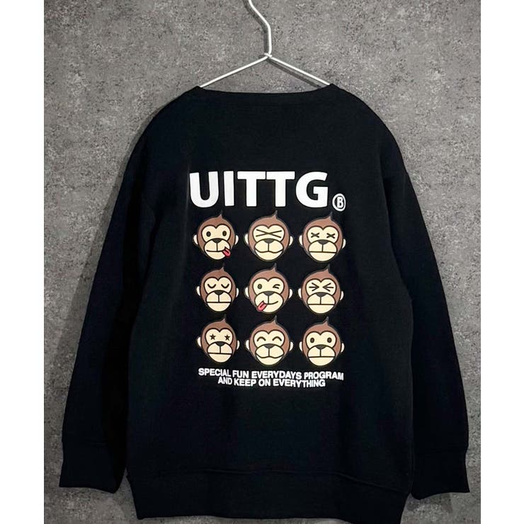 8-8ブラック/B | UITTG ウイッグ 裏起毛トレーナー | ZI-ON