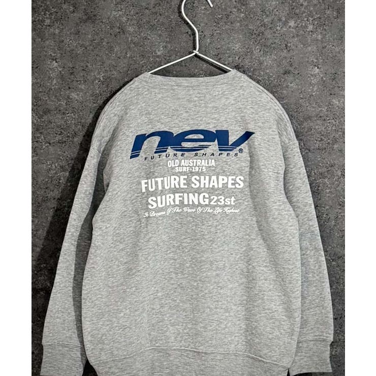 8-5杢グレー/B | NEVSURF 裏起毛トレーナー キッズ | ZI-ON