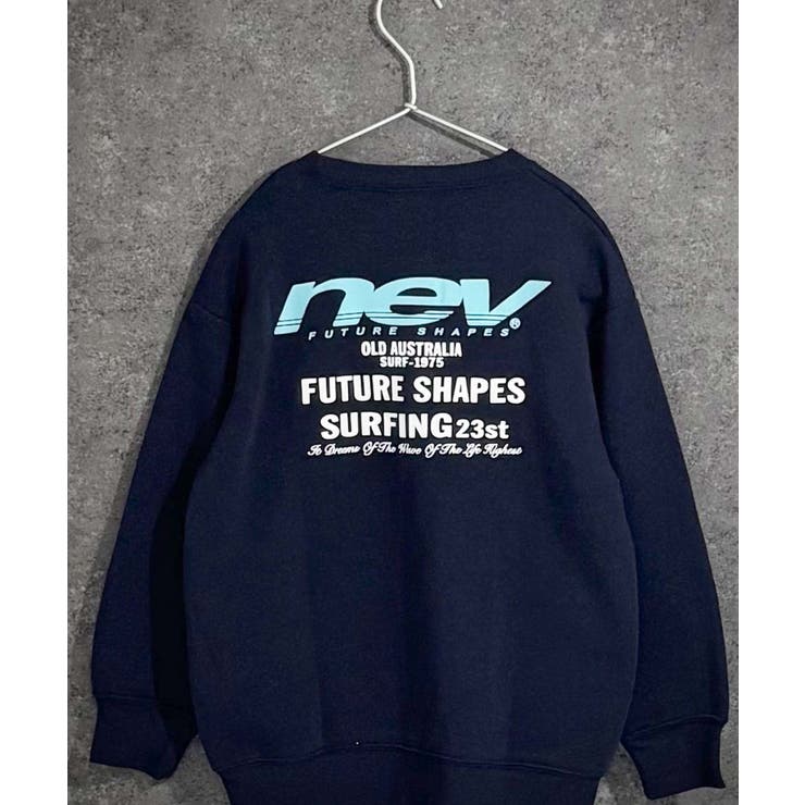 8-7ネイビー/B | NEVSURF 裏起毛トレーナー キッズ | ZI-ON