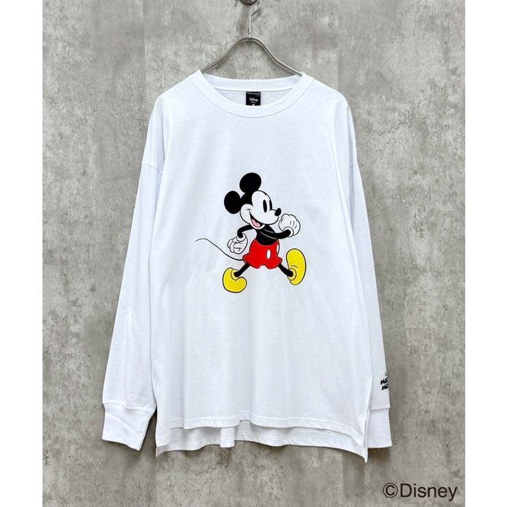 16-5オフホワイト/B | MICKEY MOUSE ミッキーBIGロンT | ZI-ON