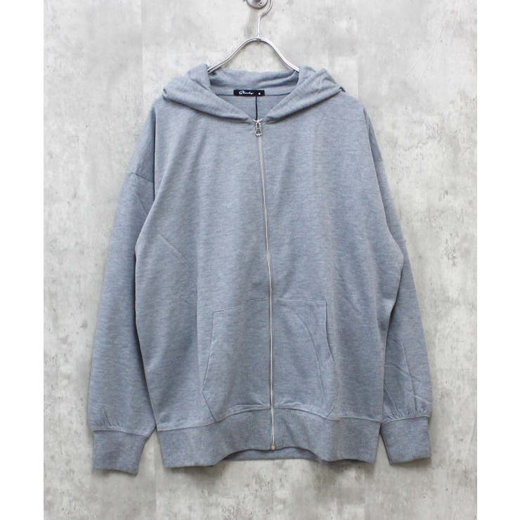5-2杢グレー | ミニ裏毛 フルZIPパーカー メンズ | ZI-ON