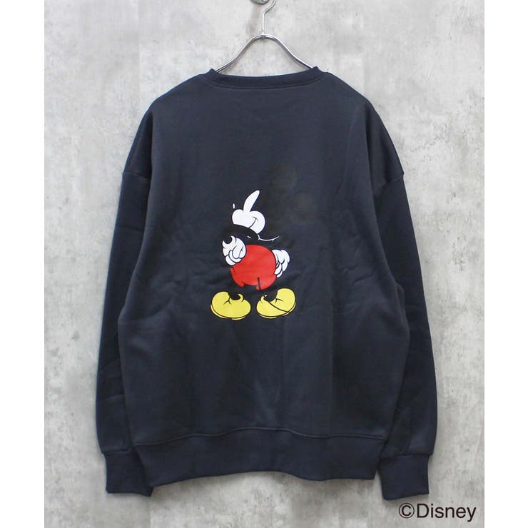 16-12チャコール/C | MICKEY MOUSE ミッキーBIGトレーナー | ZI-ON