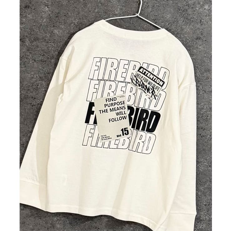 16-5オフホワイト/B | プリントBIGロンT キッズ 子供服 | ZI-ON