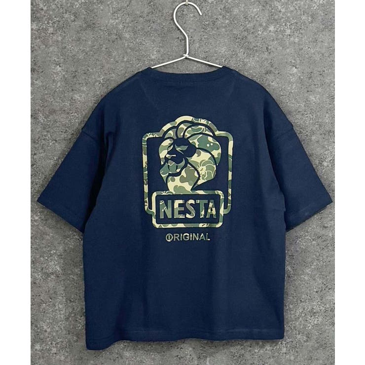 16-11ネイビー/C | NESTA オーバーサイズTシャツ キッズ | ZI-ON