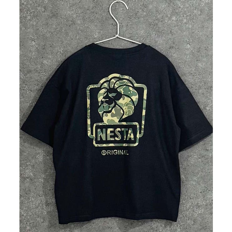 16-12ブラック/C | NESTA オーバーサイズTシャツ キッズ | ZI-ON