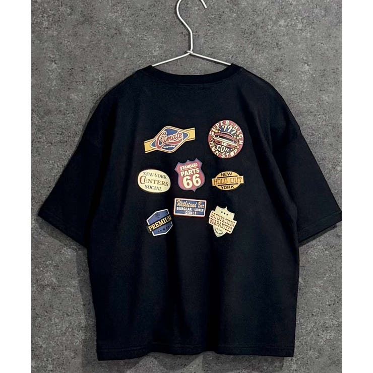 9-3ブラック/A | ステッカーデザイン 半袖Tシャツ キッズ | ZI-ON