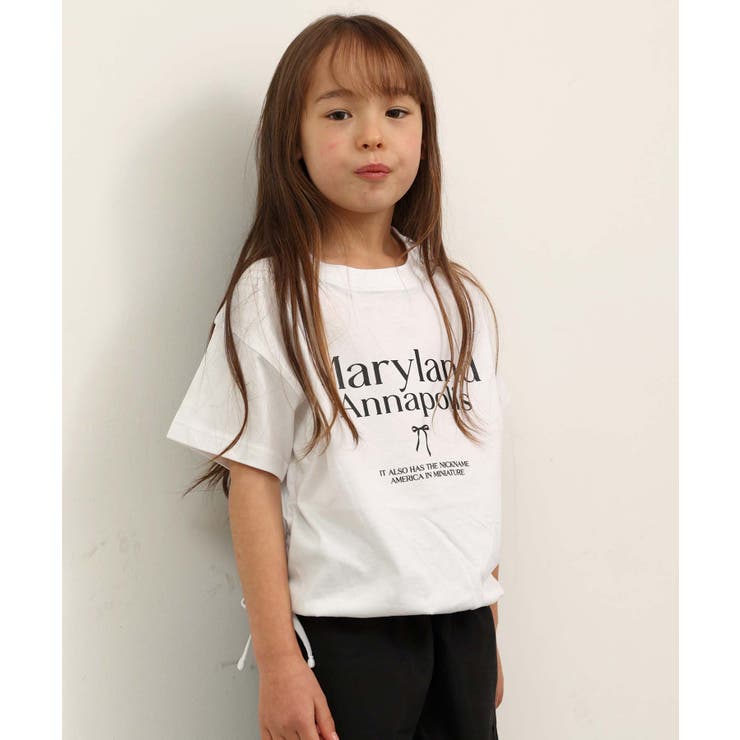 6-3オフホワイト/B | 短丈ドロストT キッズ 子供服 | ZI-ON