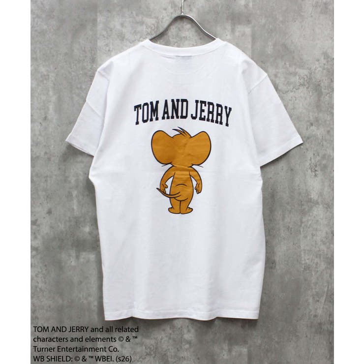 8-5オフホワイト/B | TOM&JERRY プリントTシャツ メンズ | ZI-ON