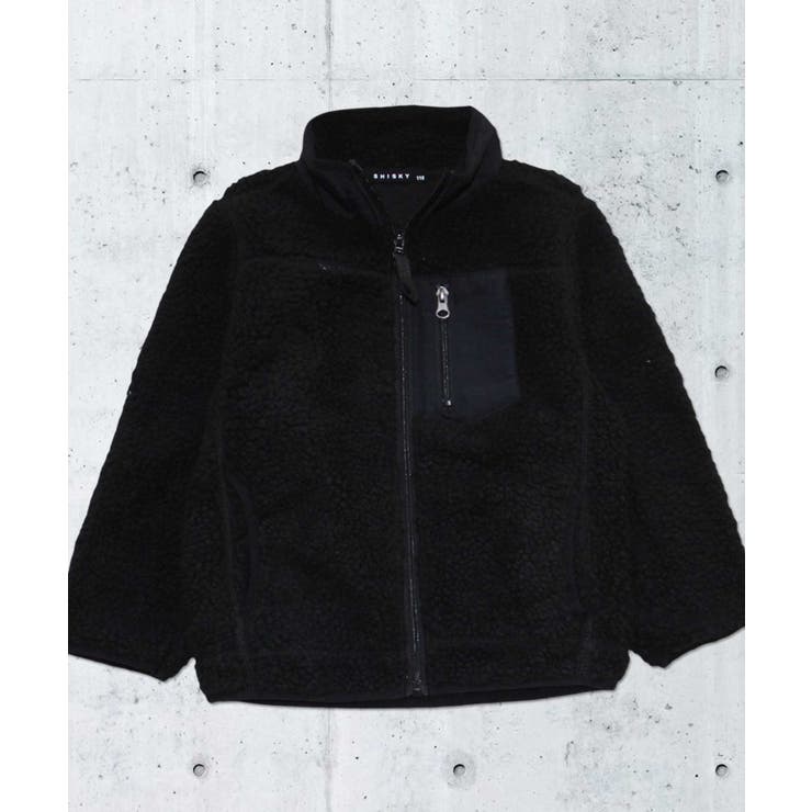 6-3ブラック | キッズ アウター ボアジャケット | ZI-ON