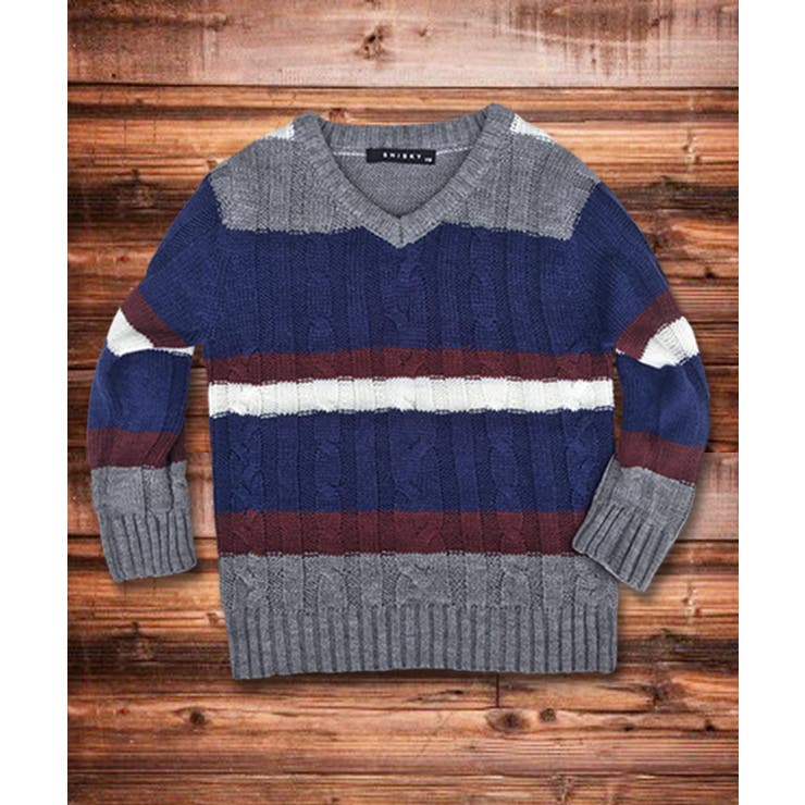 16-11ネイビーミックス | キッズ ニット セーター | ZI-ON