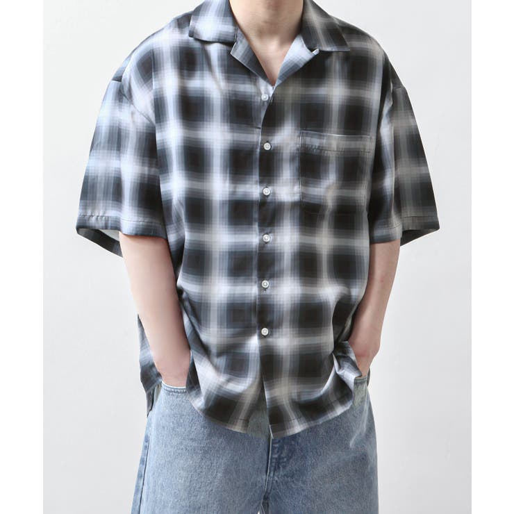 シャツ メンズ オープンカラーシャツ[品番：ZP000010582]｜ZIP