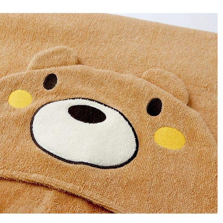 ＜バスローブ＞ズーミックアニマルフード付タオル60x120cm【ZOOMIC】▽綿100％スナップボタン付男女兼用子供キッズベビー赤ちゃん男の子女の子男児▽