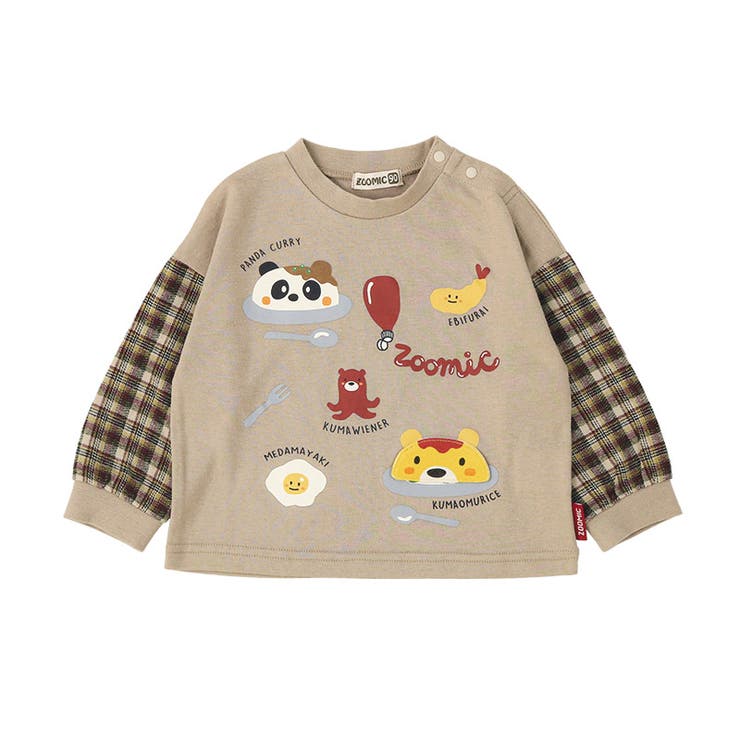 ET★USA製1982キッズSizeロンＴ GrinLab キッズ ワッフル ロンT 無地 切替 男の子 女の子 長袖 T