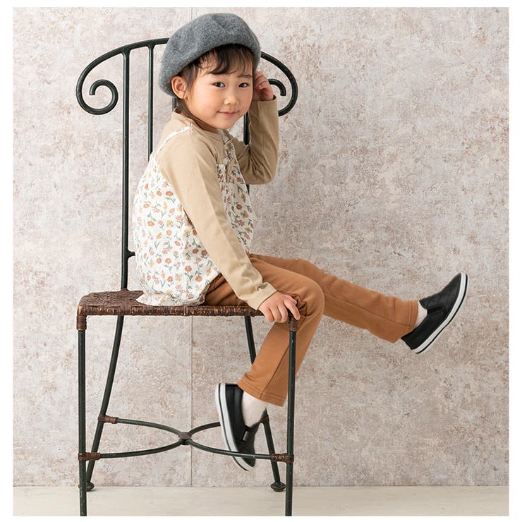 【10%OFF】子供服ボトムスパンツ女の子デザインポケットロングパンツ(80-130cm)【Uzulandウズランド】▽キッズベビーおしゃれかわいい可愛い二次加工切替女子女児こども服ベビー服秋春▽ポイント消化