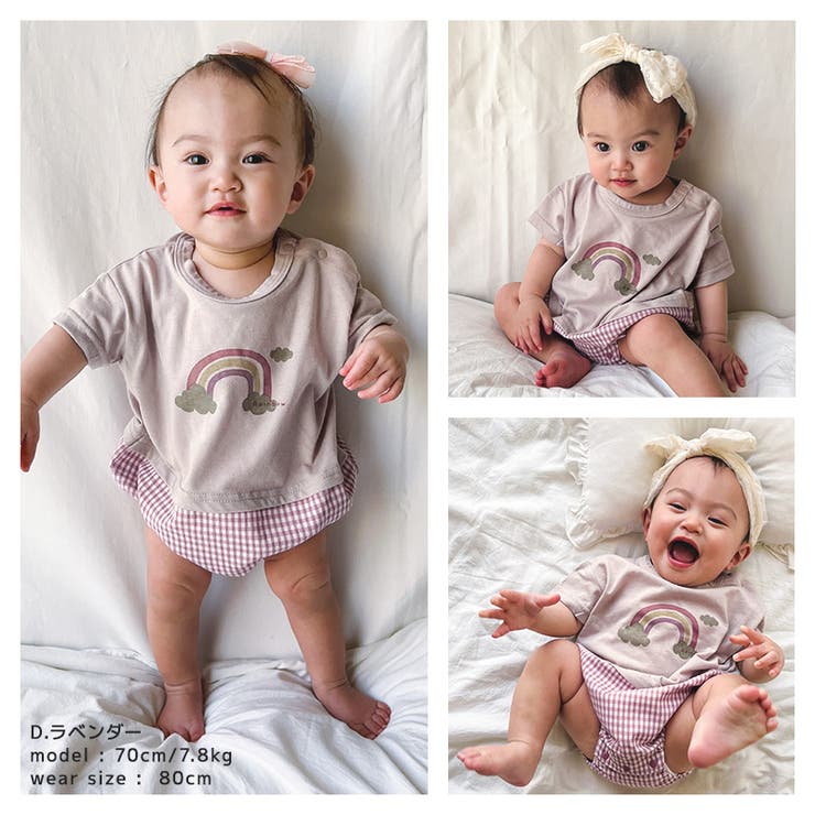 【31％OFF】ロンパース半袖だるまロンパース肌着男の子女の子(70-80cm)【GrinLabグリンラボ】▽夏服ベビー服だるまオール天竺くまパンダ動物虹ピンクラベンダーグリーンプリント赤ちゃん新生児ベビー70cm80cmギフトプレゼント出産祝い