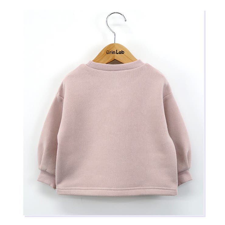 キッズトレーナー裏起毛女の子くま子供服長袖トップス(80-130cm)【GrinLabグリンラボ】▽ガールズかわいいクマどうぶつ冬服スウェットベビー服809095100110120130▽ポイント消化