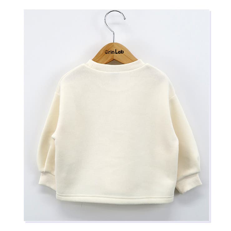 キッズトレーナー裏起毛女の子くま子供服長袖トップス(80-130cm)【GrinLabグリンラボ】▽ガールズかわいいクマどうぶつ冬服スウェットベビー服809095100110120130▽ポイント消化
