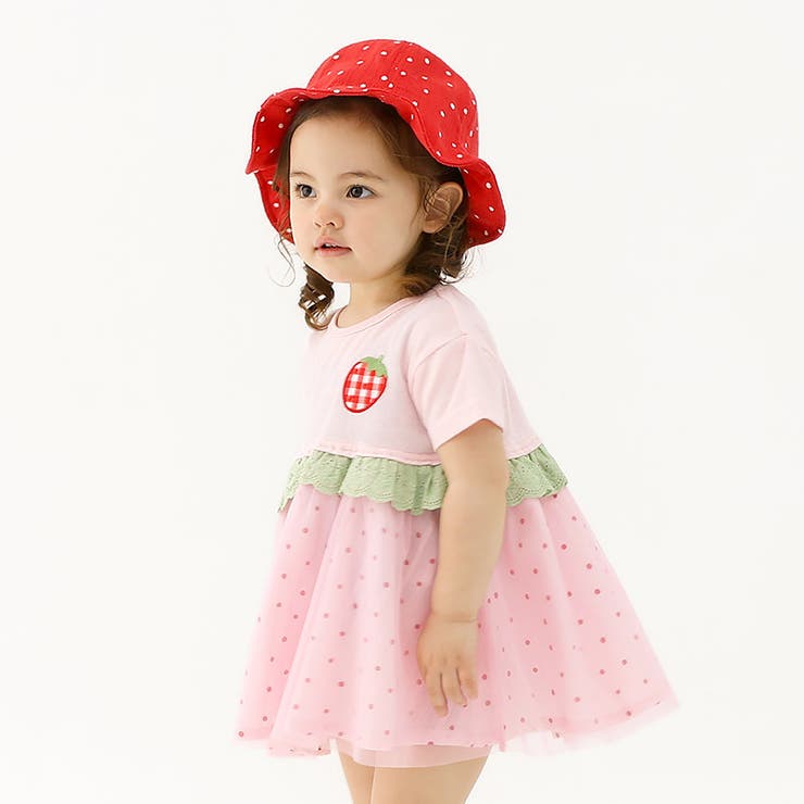 キッズ帽子ハットチューリップハット子供用男の子女の子くだものスイカいちごイチゴ苺【フルーツ天国】ベビー日除け熱中症対策熱さ対策暑さ対策子供帽子子どもこども果物すいか西瓜レッドグリーンダンス通園通学新学期プレゼント贈り物