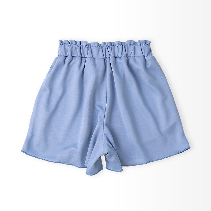 キッズキュロットショートパンツメッシュ女の子接触冷感涼しいイージーパンツ【GrinLabグリンラボ】ベビーハーフパンツズボンボトムス短パンリボンショーツフリル裾ショーパン伸縮ウエストゴムストレッチ女児809095100110120130