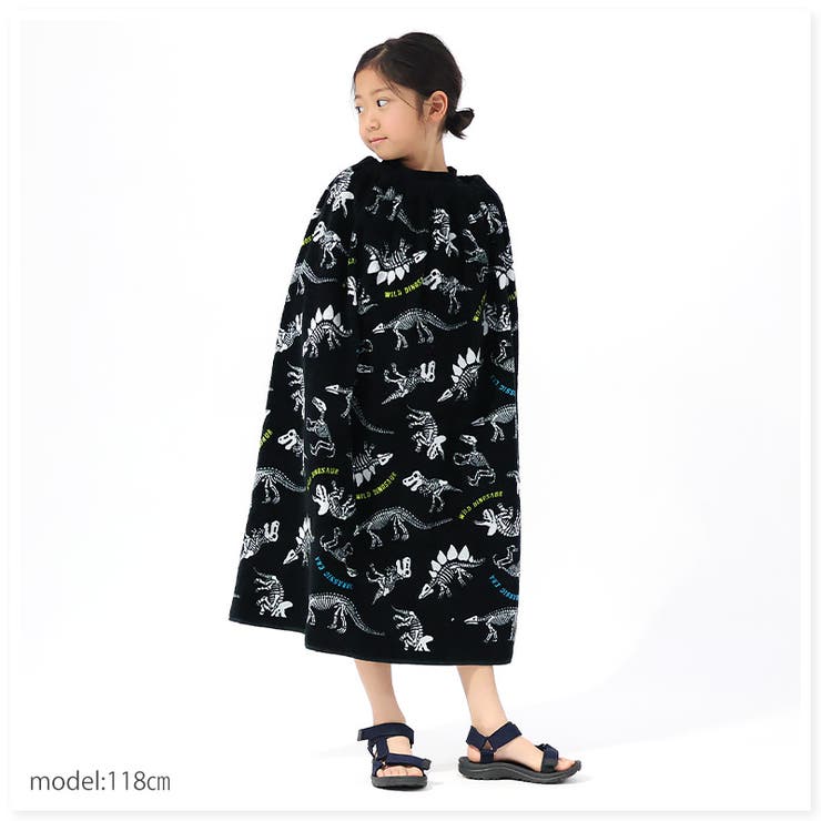 【クーポン利用で944円～】ラップタオル男の子80cm綿100％ネームタグ付国旗シャーク化石恐竜ペイントダイナソー宇宙スター子供用プールタオルお名前タグ巻きタオルこども子供着替えお風呂スイミングプール水遊びキャンプ海水浴水着用品送料無料