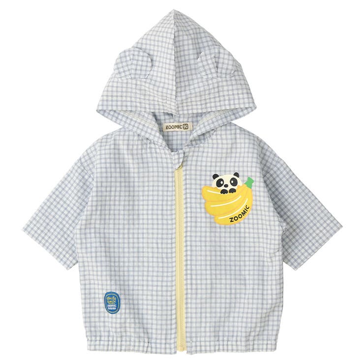 グレー | キッズ 半袖パーカー ジップパーカー | zooland