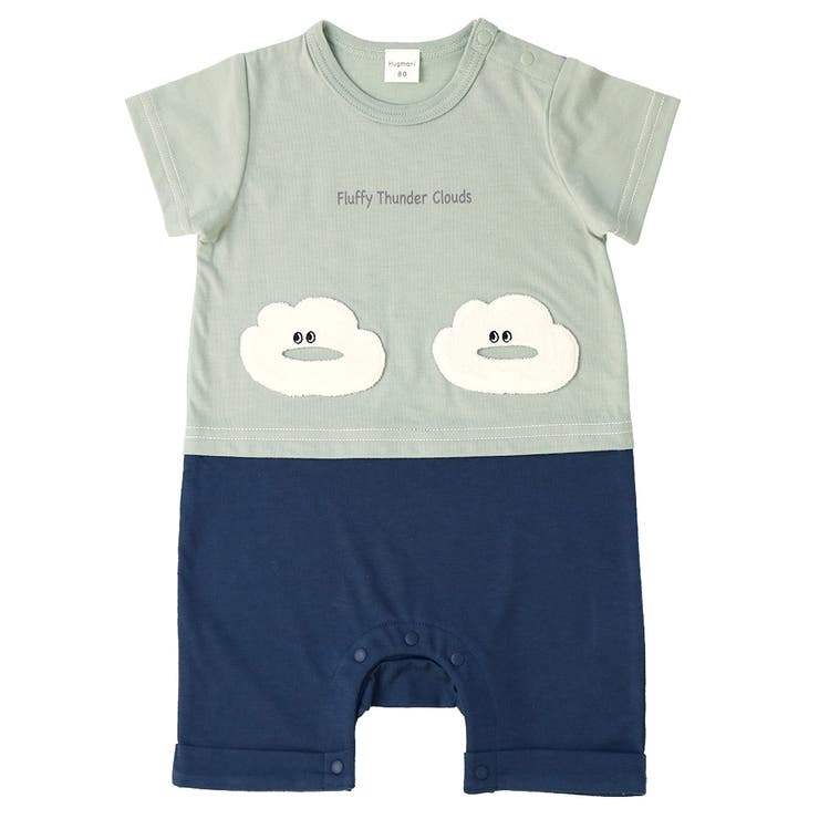 グリーン | ベビー服 カバーオール 重ね着風 | zooland