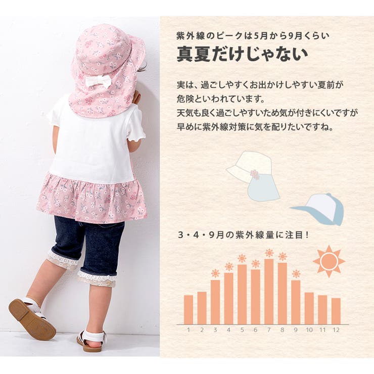 Zoolandキッズ 帽子 オシャレにuv対策 ウズランド 日除けリボン 品番 Zook Zooland ズーランド のキッズファッション通販 Shoplist ショップリスト