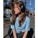 ロゴネーム付きギャザークロップドTシャツ | SHEPP | 詳細画像9 